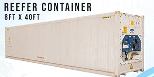 Refrigerated shipping container with an end-mounted cooling unit
