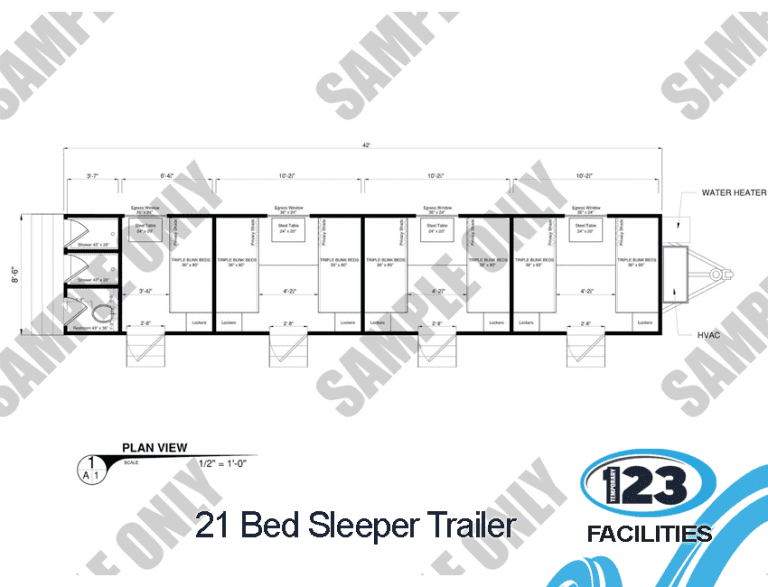 21 Bed Sleeper Trailer