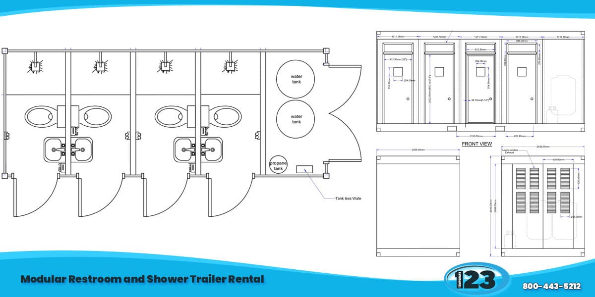 Modular Restroom and Shower Trailer Rental