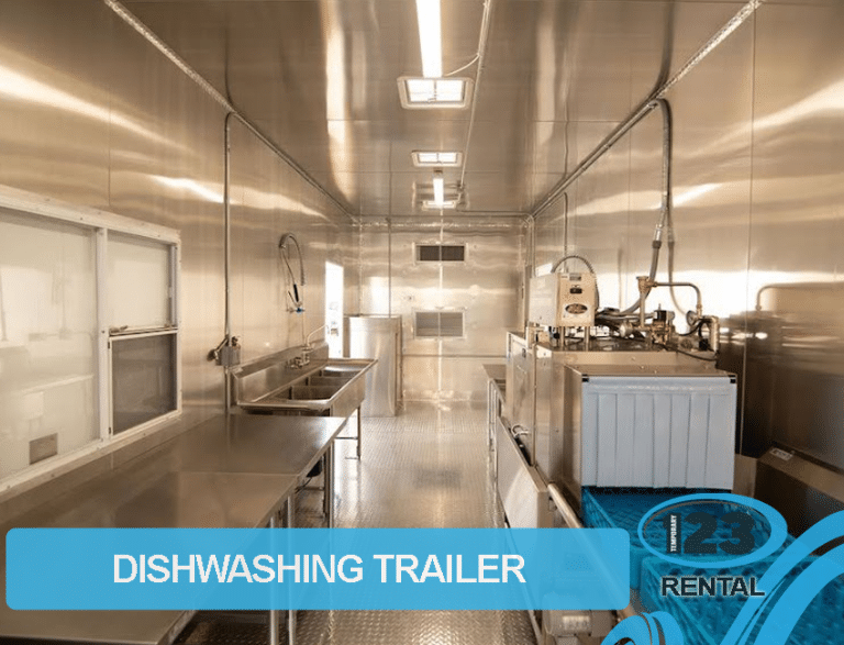 Emergency dishwashing trailers