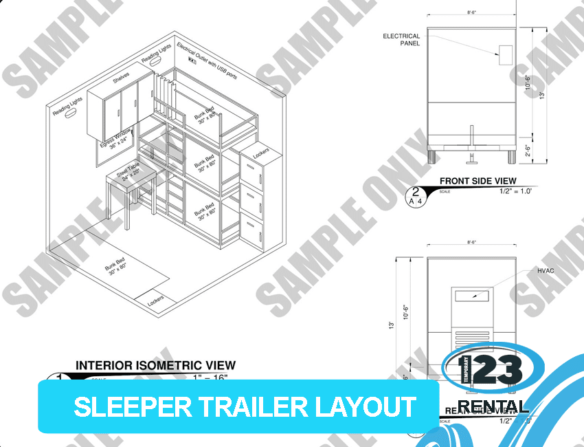 sleeper trailers layout